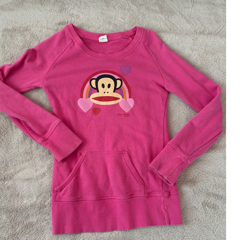 Paul Frank Pink Julius Monkey Sweatshirt Size L